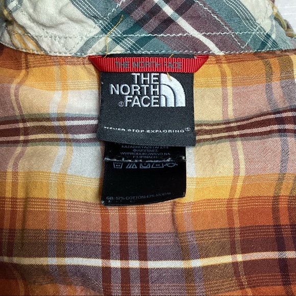 The North Face Distressed Fishing Shirt Plaid Western Cowboy - Picture 9 of 13